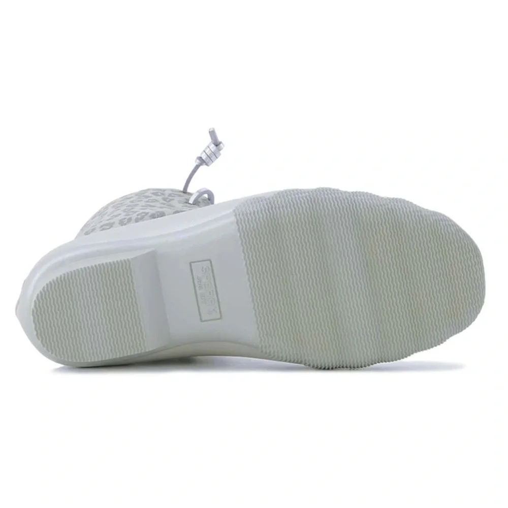 Sperry‎ Kids’ Grey Leopard Saltwater Boot/Bootie | NEW/NEW in BOX!! 🩶🩶❄️❄️